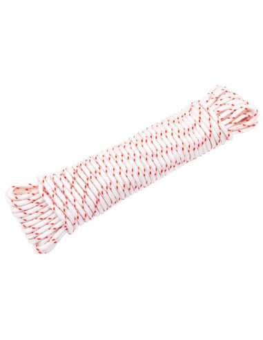 Fune di Avviamento a Strappo Bianco e Rosso Ø5 mm 10 m in Nylon