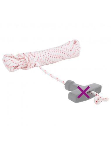 Fune di Avviamento a Strappo Bianco e Rosso Ø5 mm 10 m in Nylon