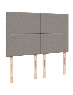 Giroletto a Molle con Materasso Tortora 140x200 cm in Tessuto 2