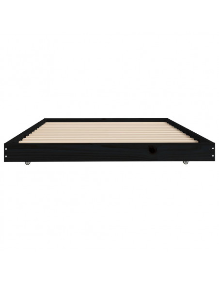Giroletto Nero 100x200 cm in Legno Massello di Pino