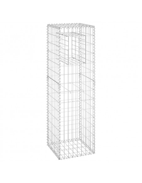 Cesto a Gabbione a Torre 40x40x140 cm in Ferro