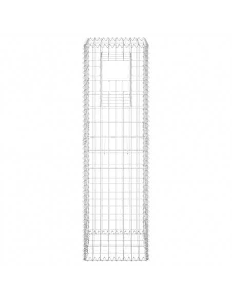 Cesto a Gabbione a Torre 40x40x140 cm in Ferro