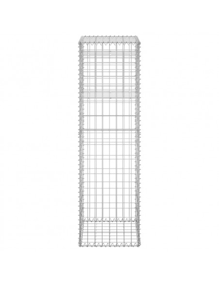 Cesto a Gabbione a Torre 40x40x140 cm in Ferro