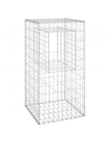 Cesti a Gabbione a Torre 2 pz 50x50x100 cm in Ferro