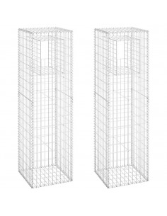 Cesti a Gabbione a Torre 2 pz 50x50x180 cm in Ferro 2