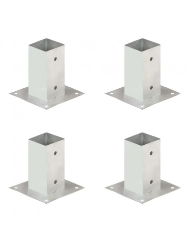 Ancoraggi Pali 4 pz in Metallo Zincato 71 mm