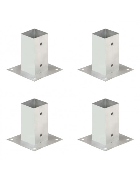 Ancoraggi Pali 4 pz in Metallo Zincato 71 mm