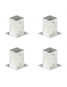 Ancoraggi Pali 4 pz in Metallo Zincato 91 mm 2