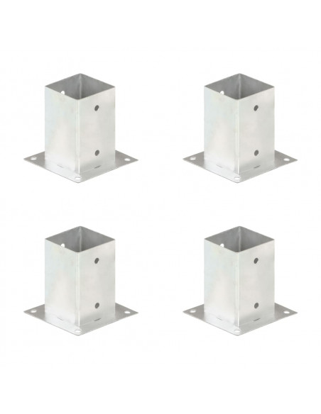 Ancoraggi Pali 4 pz in Metallo Zincato 91 mm