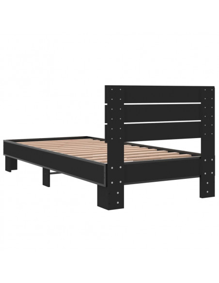 Giroletto Nero 100x200 cm in Legno Multistrato e Metallo