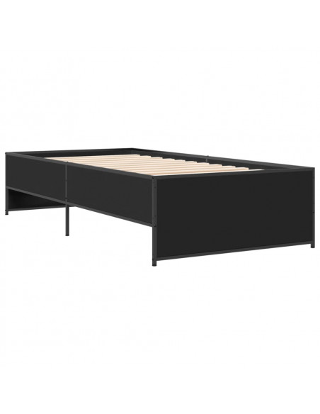 Giroletto Nero 100x200 cm in Legno Multistrato e Metallo