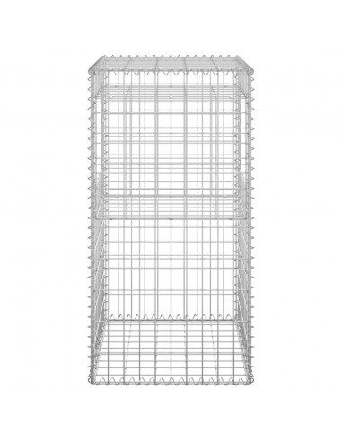 Cesto a Gabbione a Torre 50x50x100 cm in Ferro
