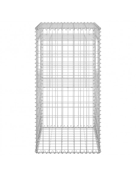 Cesto a Gabbione a Torre 50x50x100 cm in Ferro