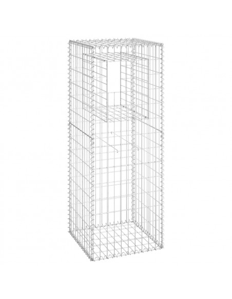 Cesti a Gabbione a Torre 2 pz 50x50x140 cm in Ferro