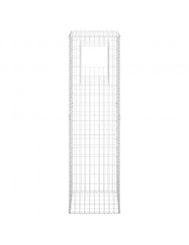 Cesto a Gabbione a Torre 50x50x180 cm in Ferro