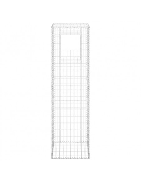 Cesto a Gabbione a Torre 50x50x180 cm in Ferro