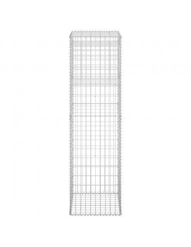 Cesto a Gabbione a Torre 50x50x180 cm in Ferro