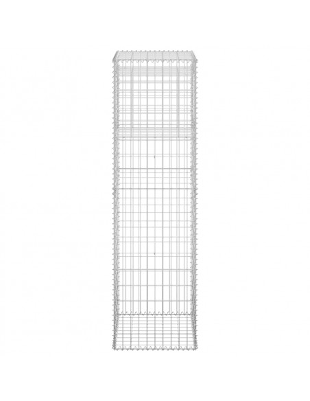 Cesto a Gabbione a Torre 50x50x180 cm in Ferro