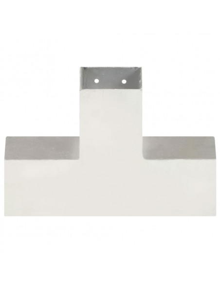Connettori per Pali a Forma di X 4 pz Metallo Zincato 81x81 mm