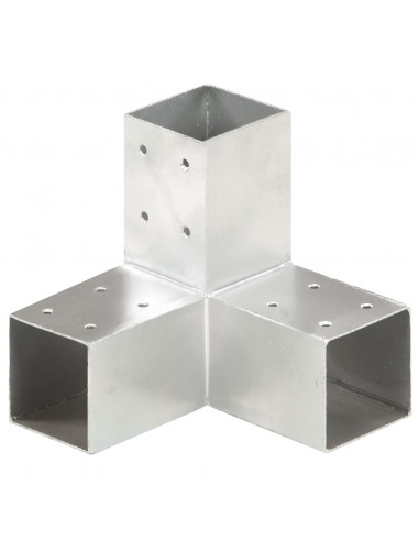 Connettori per Pali a Forma di Y 4 pz Metallo Zincato 71x71 mm