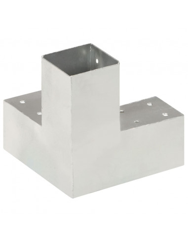 Connettori per Pali a Forma di Y 4 pz Metallo Zincato 71x71 mm