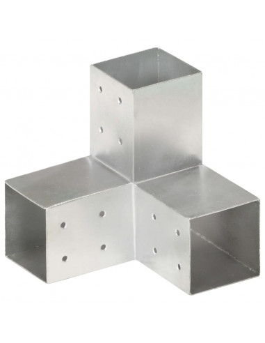 Connettori per Pali a Forma di Y 4 pz Metallo Zincato 81x81 mm