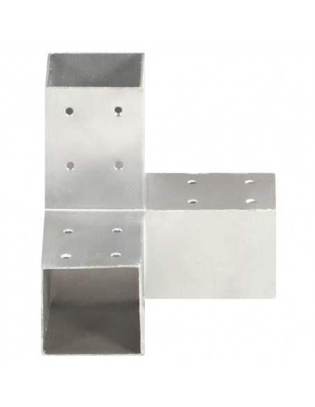 Connettori per Pali a Forma di Y 4 pz Metallo Zincato 81x81 mm