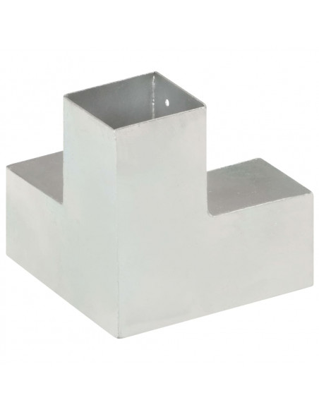 Connettori per Pali a Forma di Y 4 pz Metallo Zincato 81x81 mm
