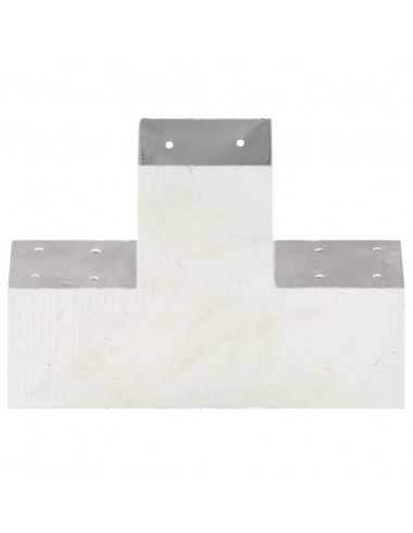 Connettori Pali a Forma di X 4 pz in Metallo Zincato 101x101 mm