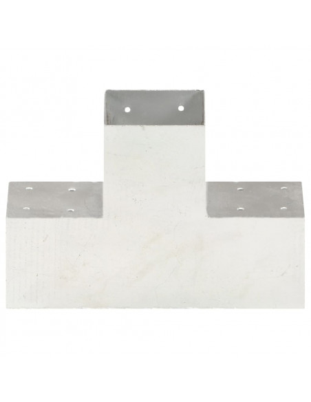 Connettori Pali a Forma di X 4 pz in Metallo Zincato 101x101 mm