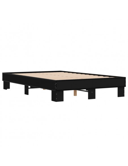 Giroletto Nero 120x190 cm in Legno Multistrato e Metallo