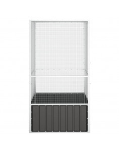 Gabbia per Uccelli Antracite 111x107x211,5 cm Acciaio Zincato