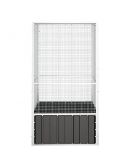 Gabbia per Uccelli Antracite 111x107x211,5 cm Acciaio Zincato
