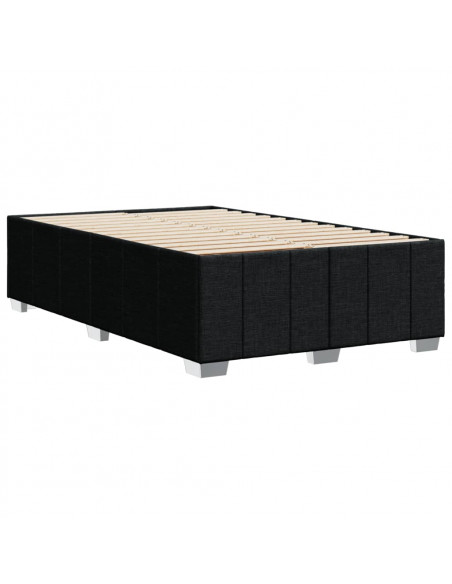 Giroletto senza Materasso Nero 120x190 cm in Tessuto