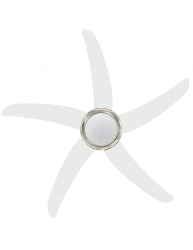 Ventilatore da Soffitto Decorato con Luce 128 cm Bianco