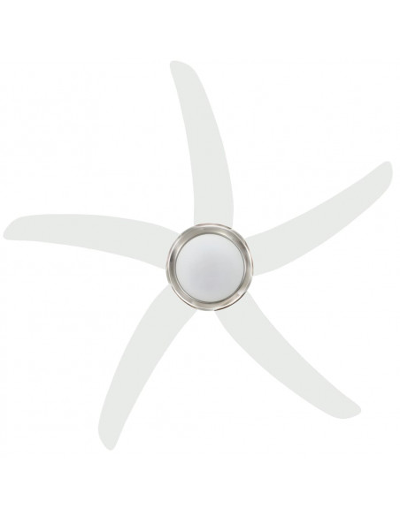 Ventilatore da Soffitto Decorato con Luce 128 cm Bianco