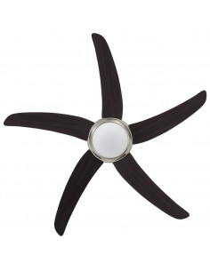 Ventilatore da Soffitto Decorato con Luce 128 cm Marrone