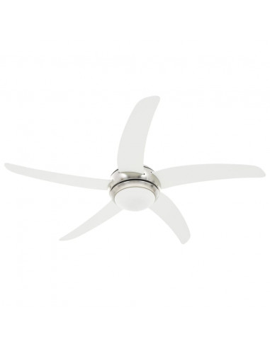 Ventilatore da Soffitto Decorato con Luce 128 cm Bianco