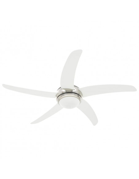 Ventilatore da Soffitto Decorato con Luce 128 cm Bianco