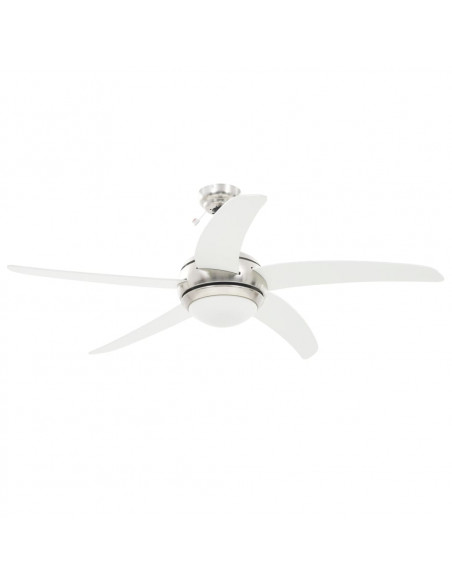 Ventilatore da Soffitto Decorato con Luce 128 cm Bianco