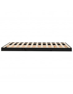 Giroletto Nero 120x190 cm Small Double Legno Massello di Pino