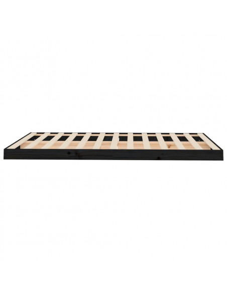 Giroletto Nero 120x190 cm Small Double Legno Massello di Pino