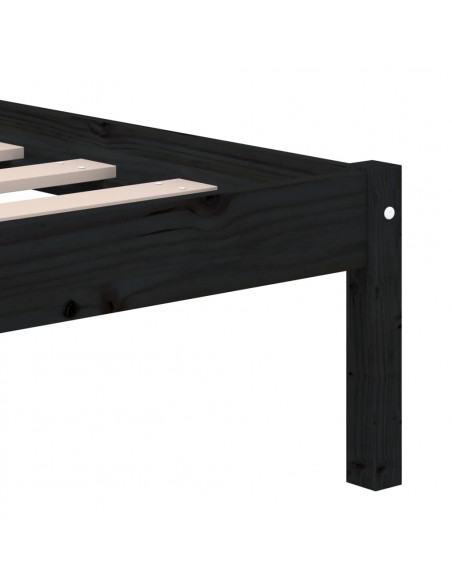 Giroletto Nero 135x190 cm Double in legno Massello