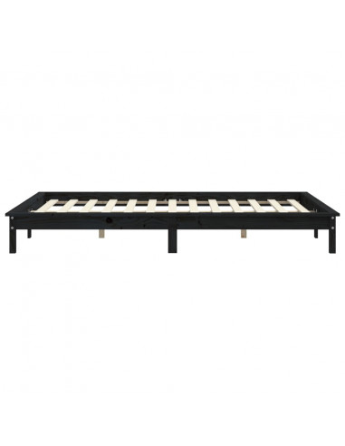 Giroletto Nero 140x190 cm in Legno Massello di Pino