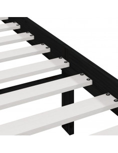 Giroletto Nero 150x200 cm King in Legno Massello di Pino