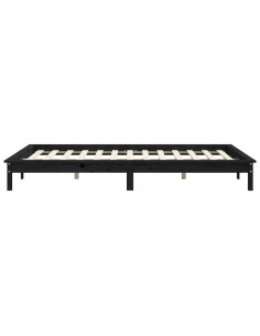 Giroletto Nero 150x200 cm King in Legno Massello di Pino