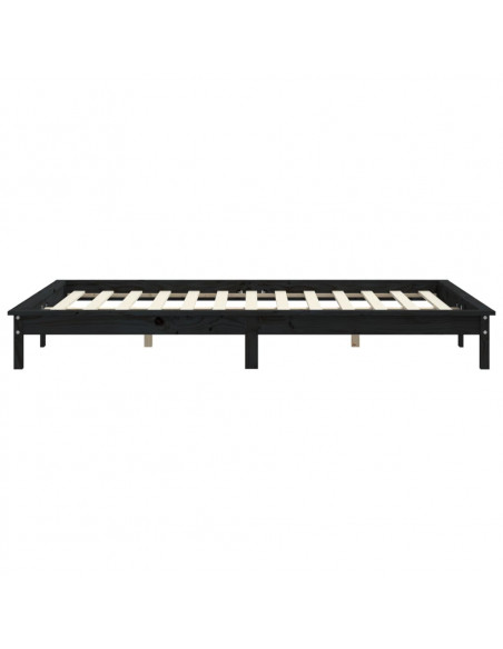 Giroletto Nero 150x200 cm King in Legno Massello di Pino