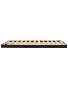 Giroletto Nero 150x200 cm King in Legno Massello di Pino