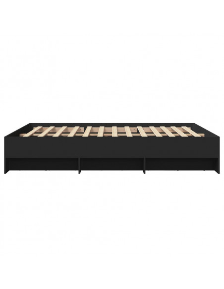 Giroletto Nero 160x200 cm in Legno Multistrato