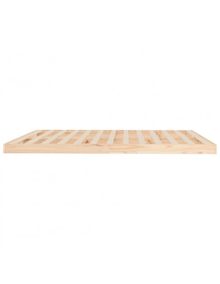 Giroletto Nero 180x200 cm Super King in Legno Massello di Pino